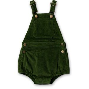 Goumi Kids CORDUROY OVERALL ROMPER | SPRUCE